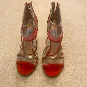 Jimmy Choo Red and Gold Heels